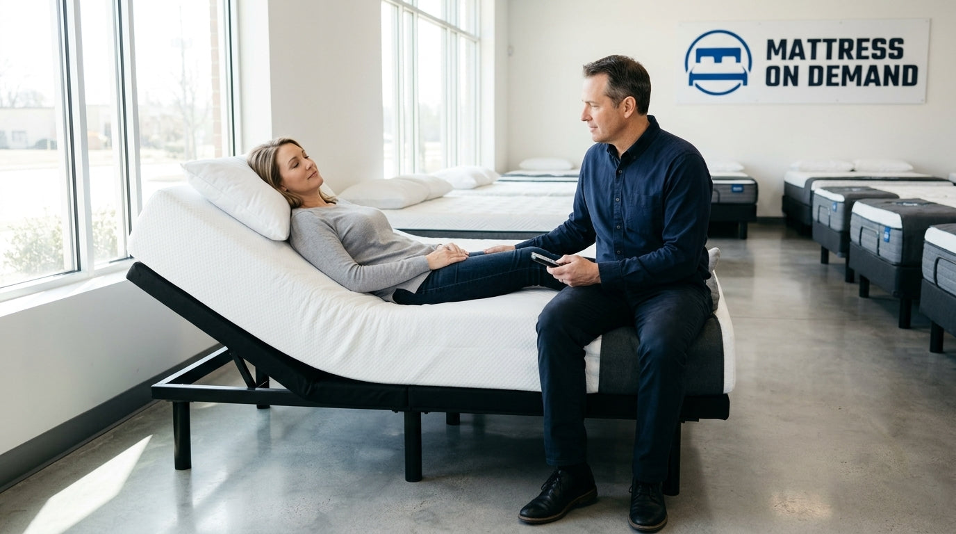 Best Mattress Store Rosenberg TX: How to Shop When Snoring or Reflux Keeps You Both Awake