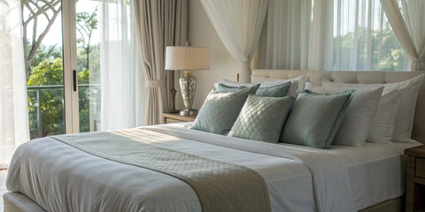 The best cooling pillow for a side sleeper resting on a comfortable bed.