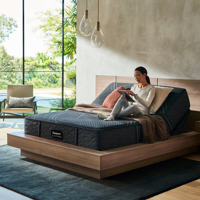 Beautyrest Black Hybrid Series Three Medium Mattress - 2410 BR PDP BlackHybrid S1 AdjustBase_778ae426 81ce 4717 b5bc af0e9f74a993
