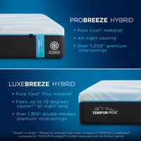 Tempur-Pedic® LuxeBreeze® Medium Hybrid - Mattress on Demand