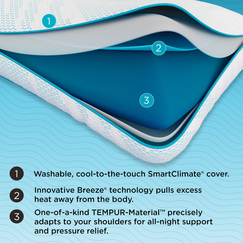 TEMPUR-Breeze® ProHi Pillow - Mattress on Demand