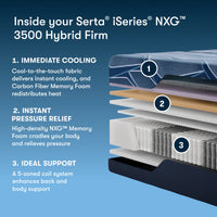 Serta® iSeries® NXG™ Mattress - 3500 Hybrid Firm - Mattress on Demand