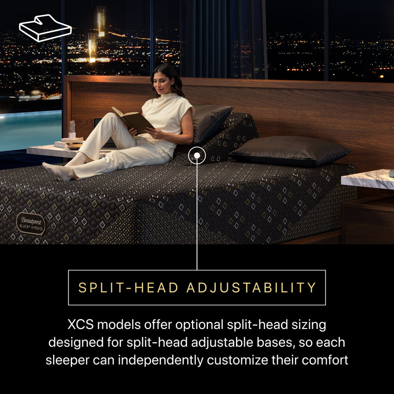 Beautyrest Black Hybrid XCS Series Four Firm Mattress - BR26 BR PDP BHXCS Split head_985a85da cfbe 4911 8663 5641870932df