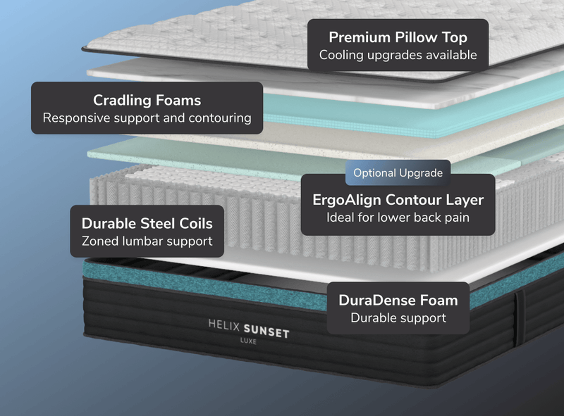 Helix Sunset Luxe Hybrid Mattress