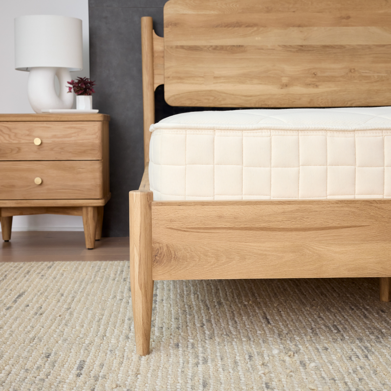 Naturepedic Duna Verde FSC-certified white oak bed