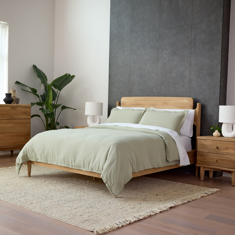 Naturepedic Duna Verde FSC-certified white oak bed