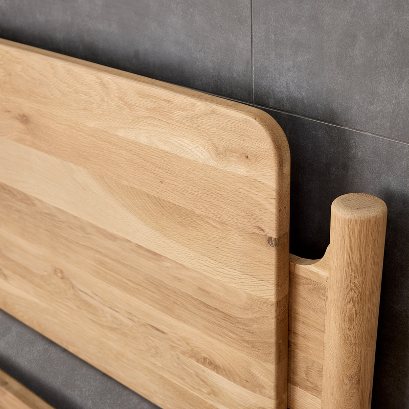 Naturepedic Duna Verde FSC-certified white oak bed