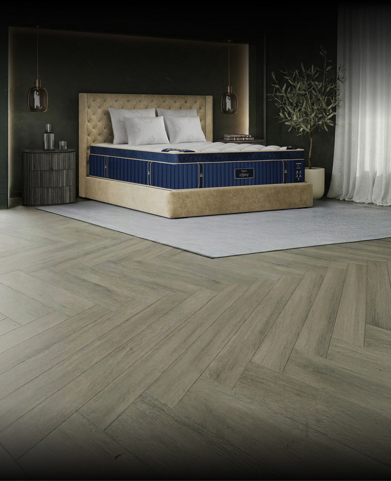 Puffy Legacy Hybrid Mattress angled view