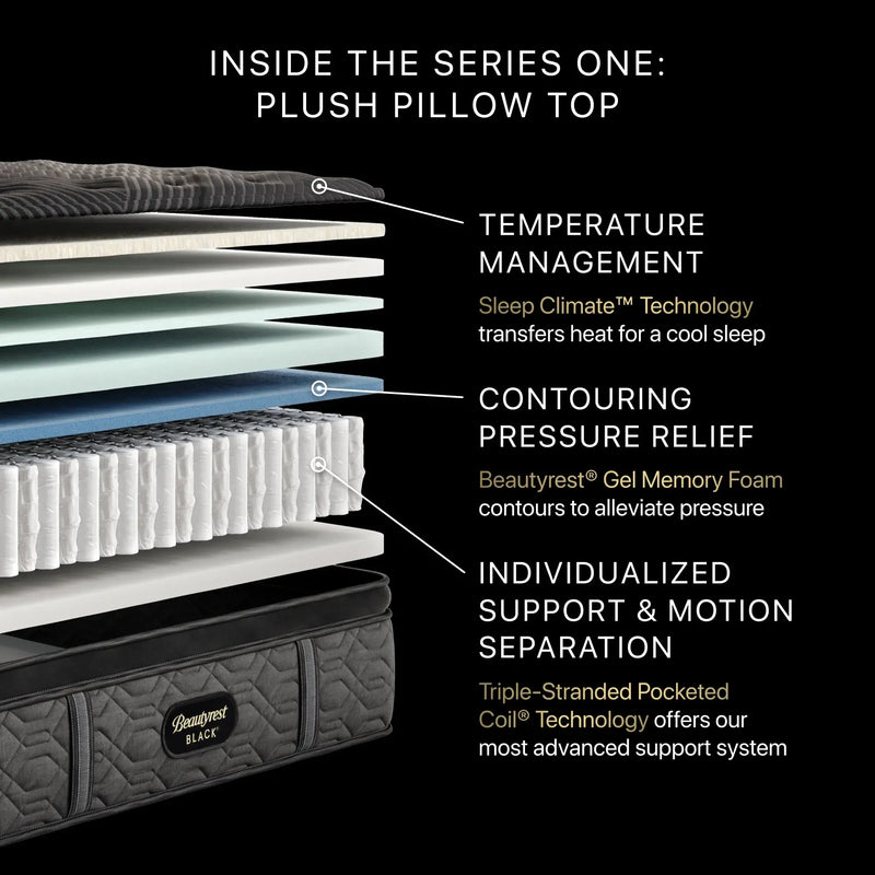 Beautyrest Black® Series One 14.5" Plush Pillow Top Mattress - Mattress on Demand
