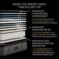 Beautyrest Black® Series Three 16.5" Firm Pillow Top Mattress - Mattress on Demand