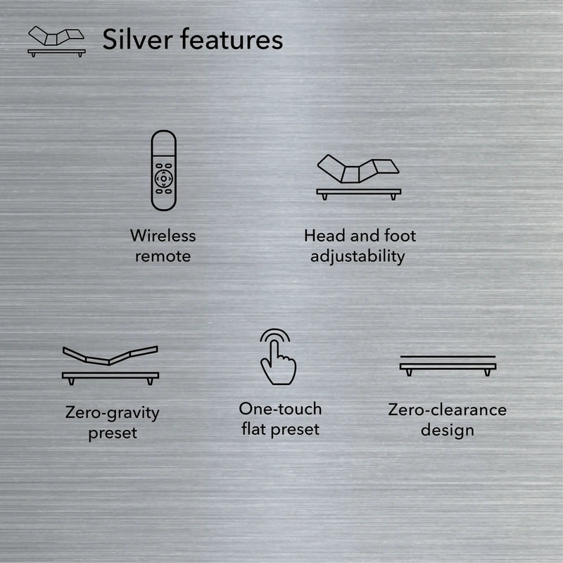 Beautyrest Baselogic Silver Adjustable Base - Mattress on Demand